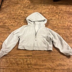 Grey Scuba Oversized Half-Zip Hoodie